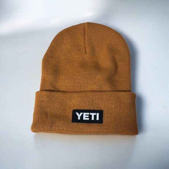 🧤 Yeti Badge Beanie – Gold 🧤 - Picture 1 of 5